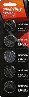 Батарея питания Smartbuy SBBL-2430-5B CR2430 (Li  3V) уп.5шт