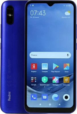 Смартфон Xiaomi Redmi 9A 2/32Gb Sky Blue (2GHz 2Gb 6.53"1600x720 IPS  4G+WiFi+BT 32Gb+microSD  13Mpx)