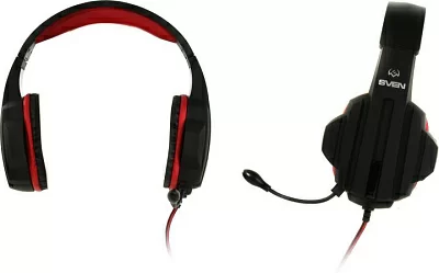 Наушники с микрофоном SVEN AP-G300MV Black-Red (с  регулятором громкости шнур 2.2м)