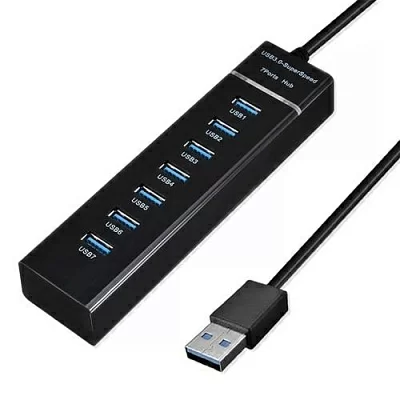 Разветвитель KS-is <KS-568> 7-port  USB2.0  Hub + БП