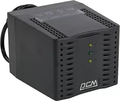 Стабилизатор PowerCom TCA-1200 Black (2.8 Aвх.192 ~ 253 Ввых.  220V±5% 4 розетки Euro)