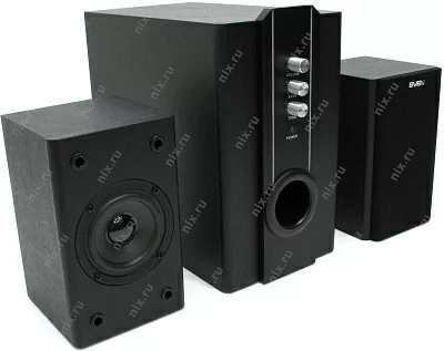 Колонки SVEN SPS-820 Black  (2x10W +Subwoofer 18W дерево)