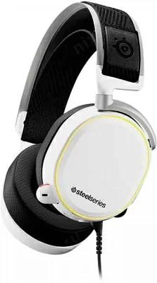 Наушники с микрофоном Steelseries Arctis Pro + GameDAC белый  3м мониторы оголовье (61454)