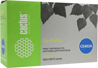Картридж Cactus CS-CE402A Yellow для  HP 500 Color M551