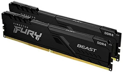 Модуль памяти Kingston Fury Beast KF437C19BB1K2/32 DDR4 DIMM 32Gb  KIT 2*16Gb PC4-29800 CL19