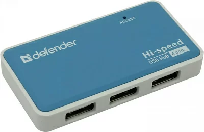 Разветвитель Defender Quadro Power 83503 4-Port USB2.0 HUB + Б.п.