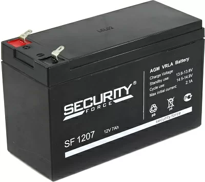 Аккумулятор Security Force SF 1207 (12V  7Ah)  для слаботочных  систем