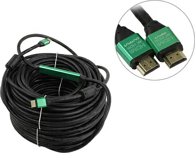 Greenconnect GCR-51019 Кабель активный HDMI to HDMI (19M -19M)  40м  ver2.0 2  фильтра