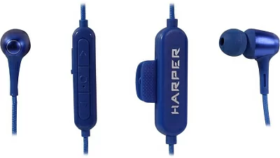 Наушники с микрофоном HARPER HB-306 Blue  (Bluetooth  с регулятором громкости)