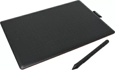 Графический планшет One by Wacom Medium CTL-672-N Black&Red (8.5"x5.3" 2540  lpi  2048 уровней  USB)