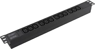 Exegate ServerPro PDU-19H006 Al-12C13-C14 EX280864RUS Блок силовых розеток 19" чёрный 1U 12xIEC-320-C13