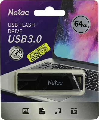 Накопитель Netac <NT03U336S-064G-30BK> USB3.0 Flash  Drive 64Gb  (RTL)