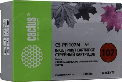 Картридж Cactus CS-PFI107M Magenta  для Canon  iPF670/680/685/770/780/785