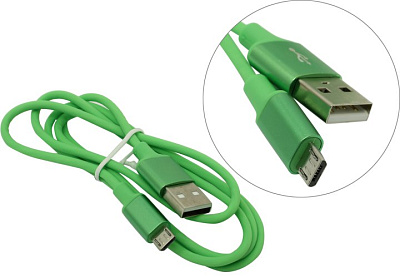 JETACCESS JA-DC24 1м Green Кабель  USB  2.0 A-->micro-B  1м