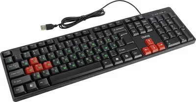 Клавиатура Dialog KS-030U <Black-Red> <USB>  104КЛ