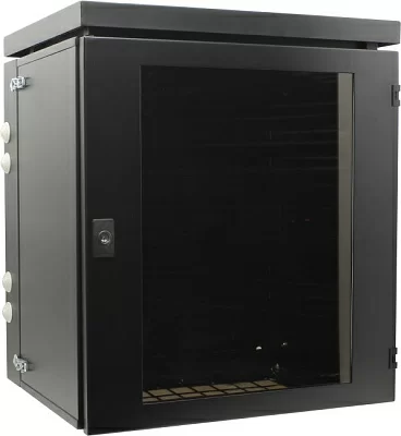 NT WALLBOX IP55 plus 12-64 B Шкаф 19" настенный пылевлагозащищенный чёрный 12U  600*460 дверь  стекло-металл.