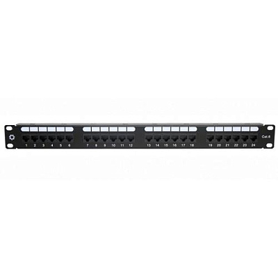 Коммутационная панель Patch Panel 19" 1U UTP 24 port кат.6 5bites  <PPU65-22>разъём  KRONE&110 (dual IDC)