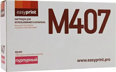 Тонер-картридж EasyPrint LS-M407 Magenta  для Samsung CLP-320/320N/325 CLX-3185/3185FN/3185N