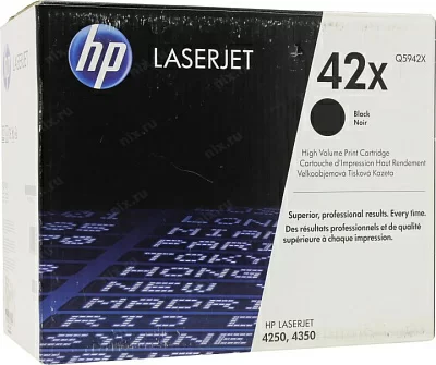 Картридж HP Q5942X (№42X) BLACK  для HP LJ  4250/4350 серии (повышенной ёмкости)