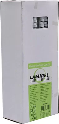 Пластмассовые гребёнки для переплёта Lamirel CRC78672 (WhiteA4  d=12мм уп.100 шт)