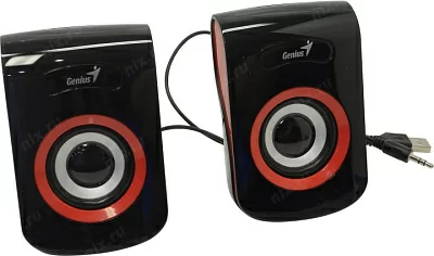 Колонки Genius SP-Q180 Red (2x3W  питание от USB) (31730026401)