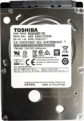 Жёсткий диск HDD 1 Tb SATA 6Gb/s Toshiba <MQ04ABF100>  2.5"