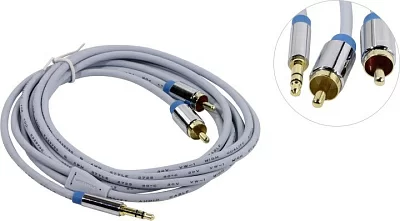 Vention P550AC200-S Кабель  Jack3.5-M  --> 2RCA-M  2м