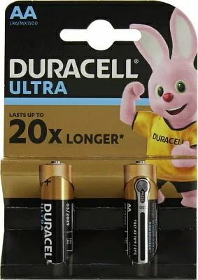 Элемент питания Duracell ULTRA MX1500-2 (LR6) Size AA 1.5Vщелочной  (alkaline)  уп.2 шт