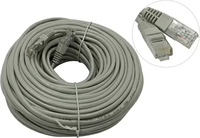 Кабель Patch Cord UTP кат.5e 30м  серый