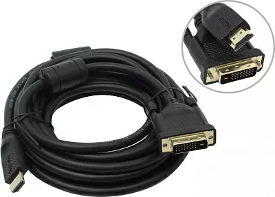 VCOM CG484GD-5m Кабель HDMI to DVI-D (19M  -25M)  5м 2  фильтра