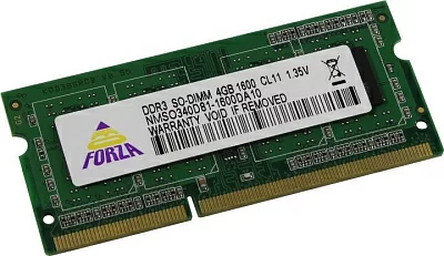 Модуль памяти Neo Forza <NMSO340D81-1600DA10> DDR3 SODIMM 4Gb  <PC3-12800> CL11 (for NoteBook)