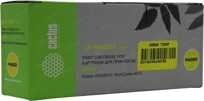 Картридж Cactus CS-PH6000Y Yellow для Xerox Phaser 6000/6010 WorkCentre  6015