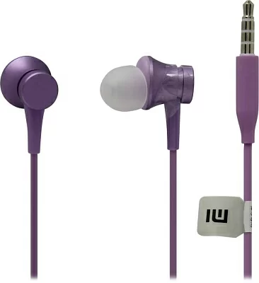 Наушники с микрофоном Xiaomi ZBW4357TY Mi In-Ear Headphones Basic Matte Purple (шнур 1.25м)