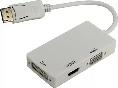 Orient C309W Кабель-адаптер DisplayPort  (M)-->  DVI (F)/HDMI(F)/VGA  (15F)