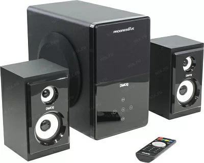 Колонки Dialog Progressive AP-220 (2х15W +Subwoofer 30W  дерево SD USB ПДУ)