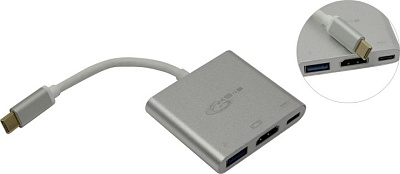 Разветвитель KS-is KS-342 USB-CM  to HDMI+USB3.0+USB-C  Adapter