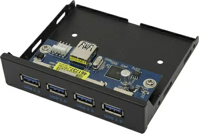 Панель расширения Exegate U3H-625 4xUSB3.0 port Front Panel EX283580RUS (крепление на лицевую панель  корпуса 3.5")