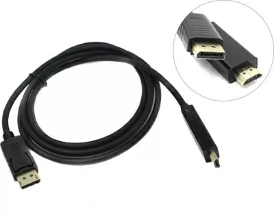 Exegate EX-CC-DP-HDMI-1.8 Кабель-переходник DisplayPort (M) ->HDMI (M)  1.8м EX284915RUS