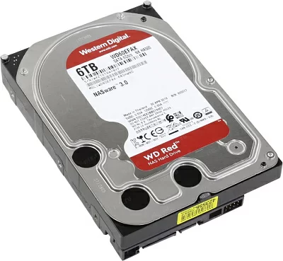 Жёсткий диск HDD 6 Tb SATA 6Gb/s Western Digital Red  WD60EFAX  3.5" 5400rpm  256Mb