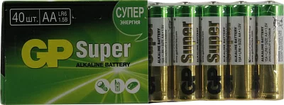 Элемент питания GP Super 15A-2CRVS40/15A-B40 (LR6) Size AA 1.5V  щелочной  (alkaline) уп.40шт