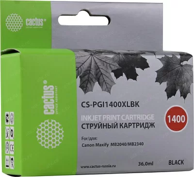 Картридж Cactus CS-PGI1400XLBK Black для Canon  MB2040/2340