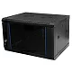 5bites <TC6403-09B> Шкаф настенный телекоммуникационный черный 9U  600x450 дверь  стекло-металл