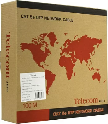 Кабель FTP 4 пары кат.5e бухта 100м Telecom Ultra TFS44150E