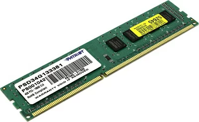 Модуль памяти Patriot PSD34G133381 DDR3 DIMM 4Gb PC3-10600 CL9