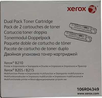 Тонер-картридж XEROX 106R04349 2-pack для  B205/210/215
