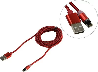 JETACCESS JA-DC46 2м Red Кабель питания USB AM-- съёмный магнитный Lightning 2м