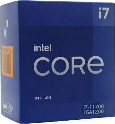 Процессор CPU Intel Core i7-11700 BOX  2.5 GHz/8core/SVGA UHD  Graphics  750/4+16Mb/65W/8 GT/s  LGA1200