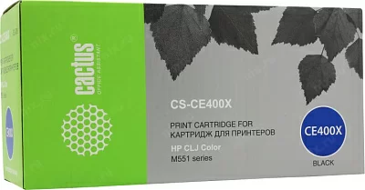 Картридж Cactus CS-CE400X Black для HP 500 Color  M551