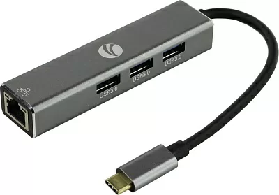 Разветвитель VCOM DH311A USB3.1 Hub  3  port  LAN подкл.  USB-C