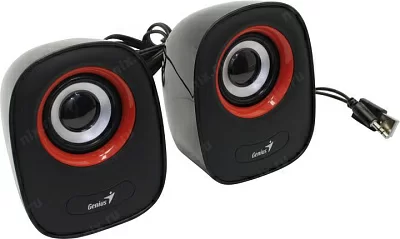 Колонки Genius SP-Q160 Red (2x3W  питание  от USB)  (31730027401)